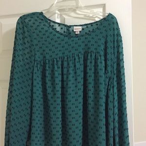 Sheer green top, NWT!