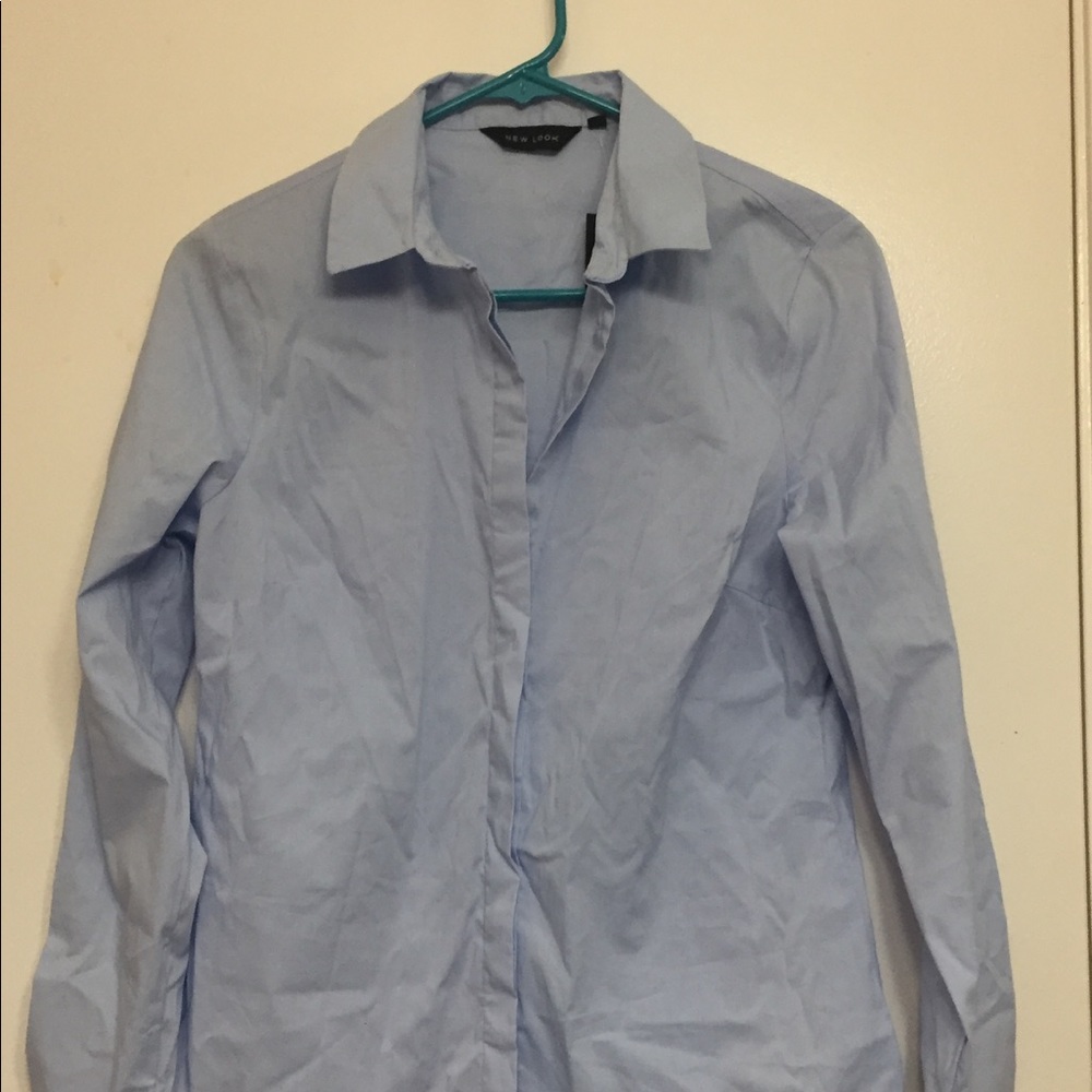 Blue button down shirt