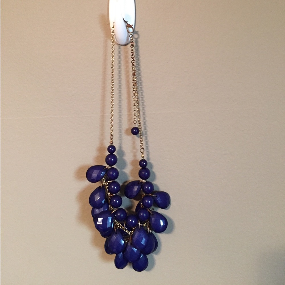 Navy beaded necklace