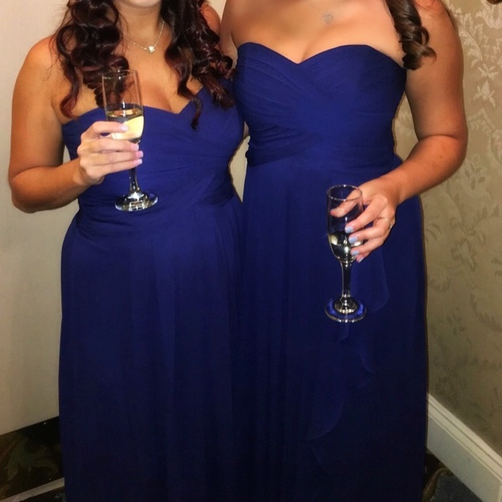 Navy DAVIDS BRIDAL bridesmaids dress