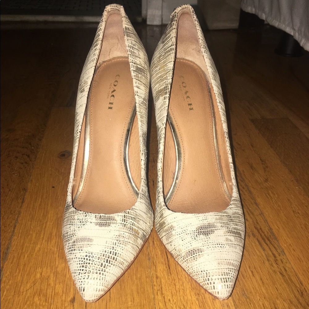 Coach Metallic Heels