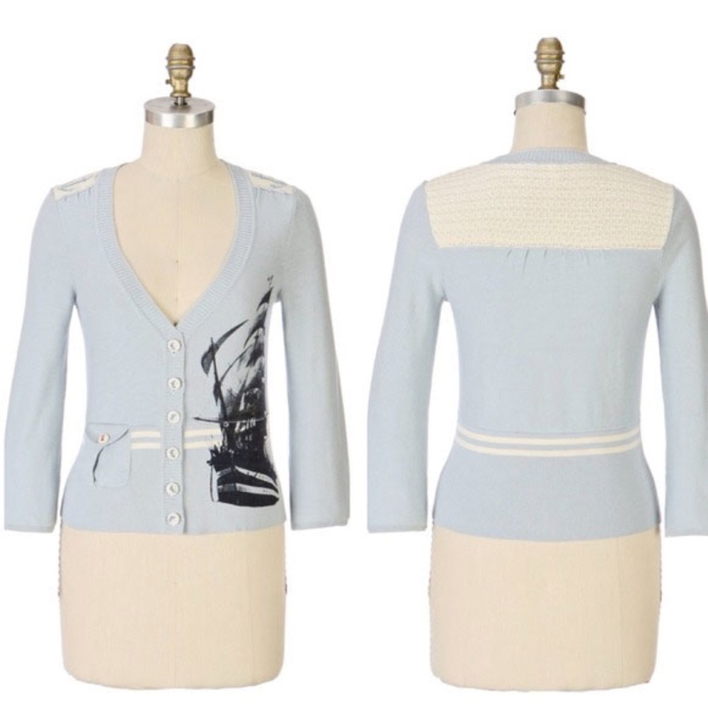 Anthropologie Moth Nautical Cardi