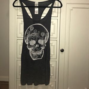 Unique Racer Back with Embellished Skull