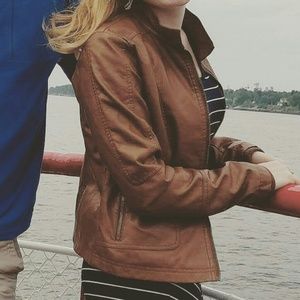 Faux leather jacket