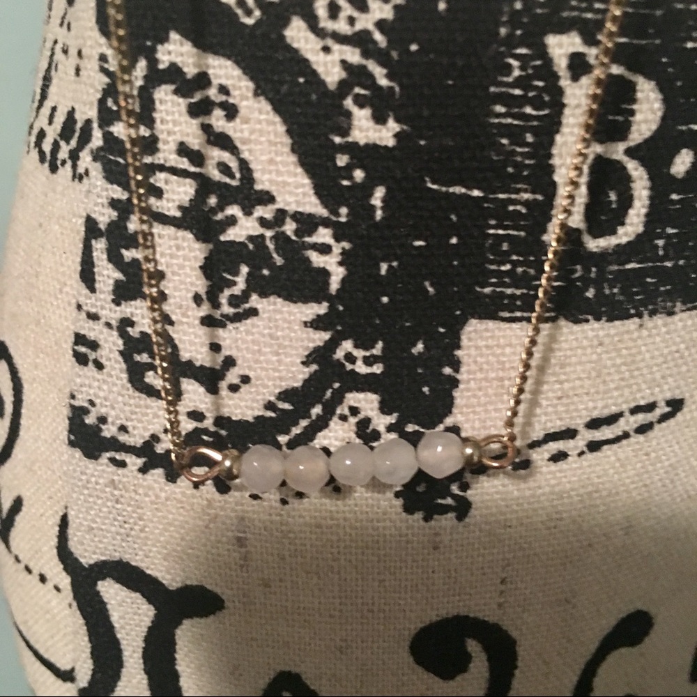 Dainty bead bar layered necklace, NWOT