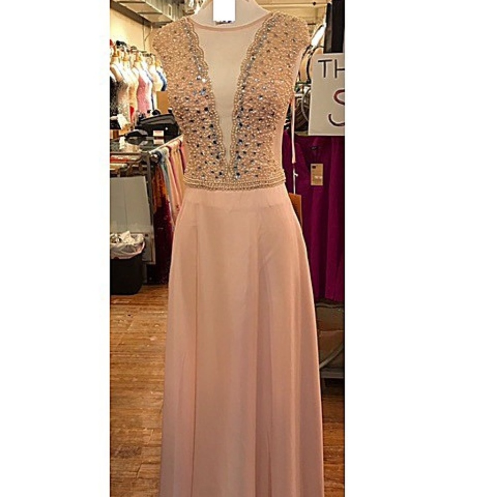 NEW Gown Party Prom Long Evening Dress Pink