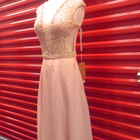 NEW Gown Party Prom Long Evening Dress Pink - Picture 3 of 5