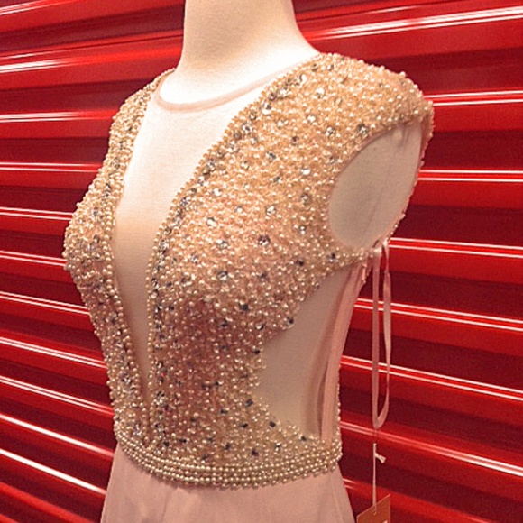 NEW Gown Party Prom Long Evening Dress Pink - Picture 4 of 5