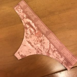 Vs pink velvet thong