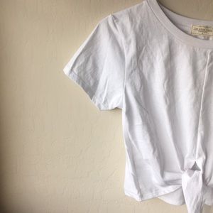 White Bottom Tied Shirt