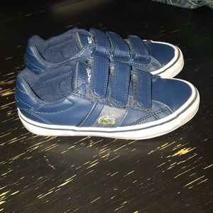 Boy Lacoste velcro shoes