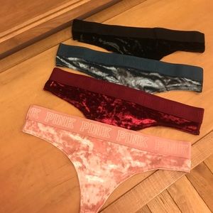 Vs pink velvet panty bundle