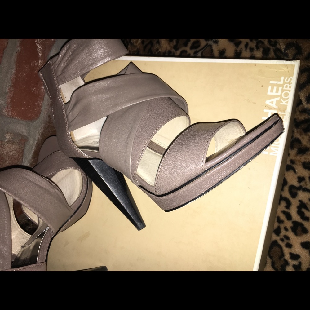 Michael Kors platforms.  5 1/2 inches.