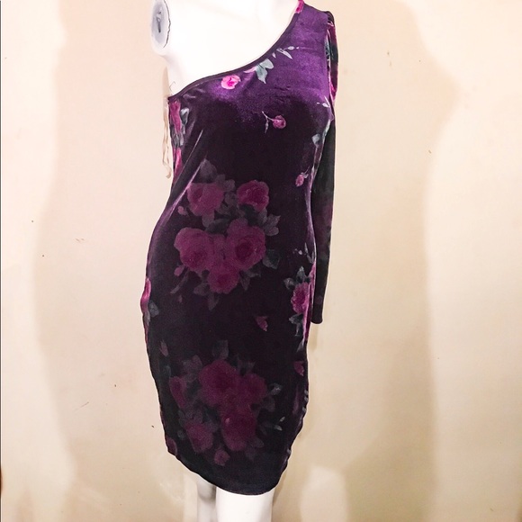 Scott Dresses & Skirts - Purple floral velvet dress! 🔥HOT! HOT! HOT! 🔥