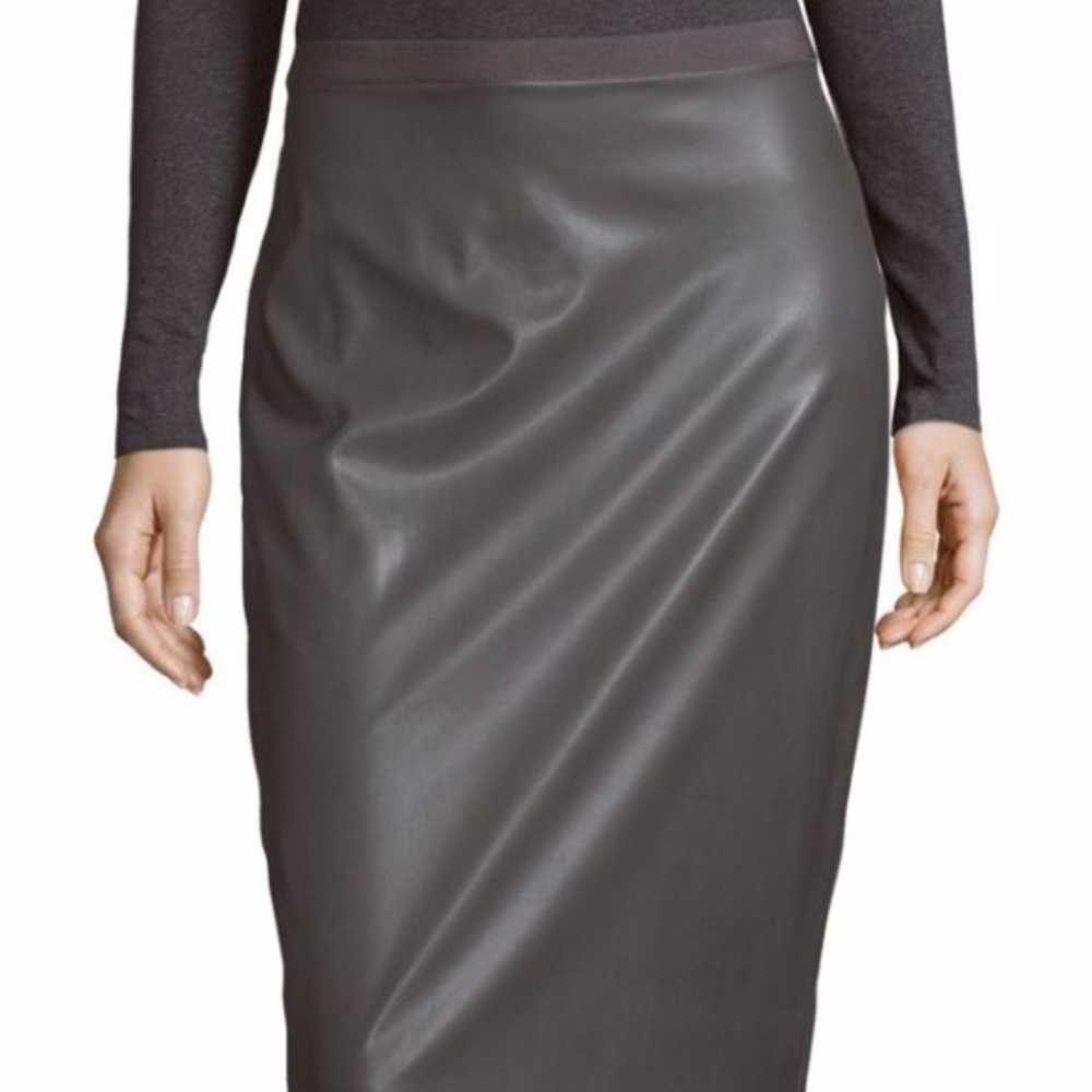 Brand New BCBG MaxAzria Faux-Leather Pencil Skirt