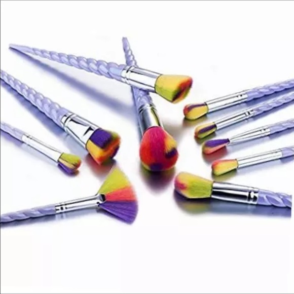 New 10pcs unicorn makeup brushes set - Picture 2 of 3