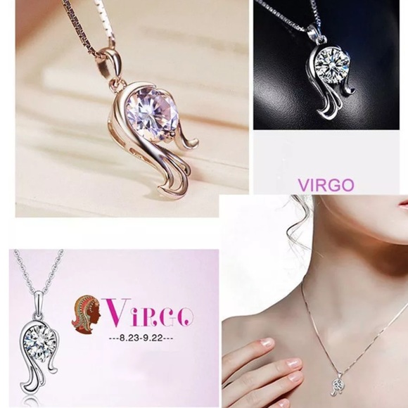 ✔️Last 1! Virgo Zodiac Crystal Sterling Necklace! - Picture 7 of 15