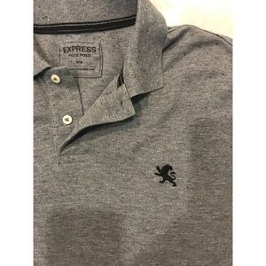 Mens Grey Express Polo Style Shirt