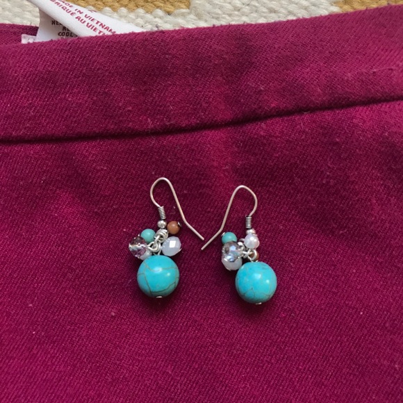 ❤️Turquoise dangle earrings - Picture 3 of 3