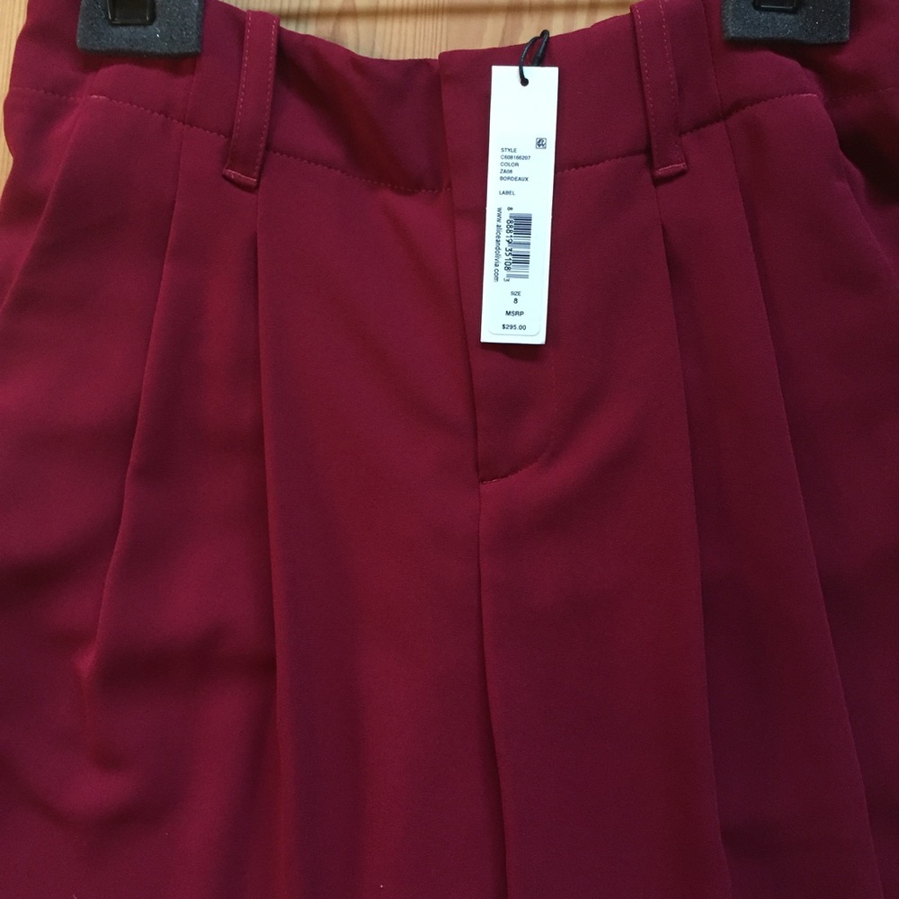 Alice & Olivia Eloise Pleated Wide Leg Pant - Picture 6 of 6
