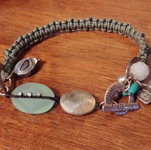 Green Silpada bracelet 925 Silver