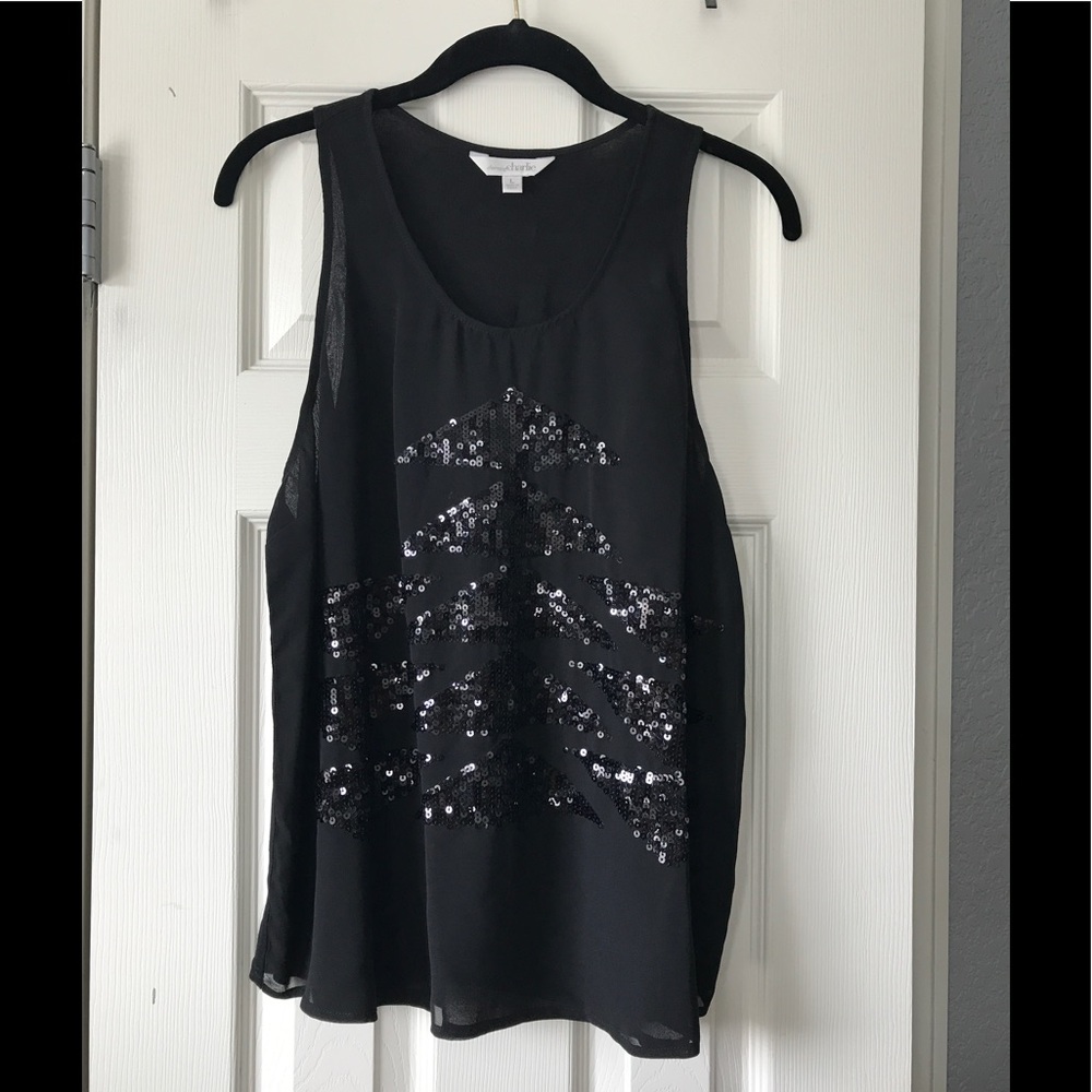 Black Sequin Tank