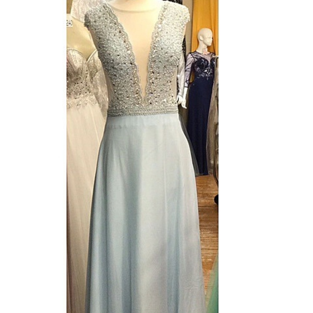 NEW Gown Party Prom Long Evening Dress Blue