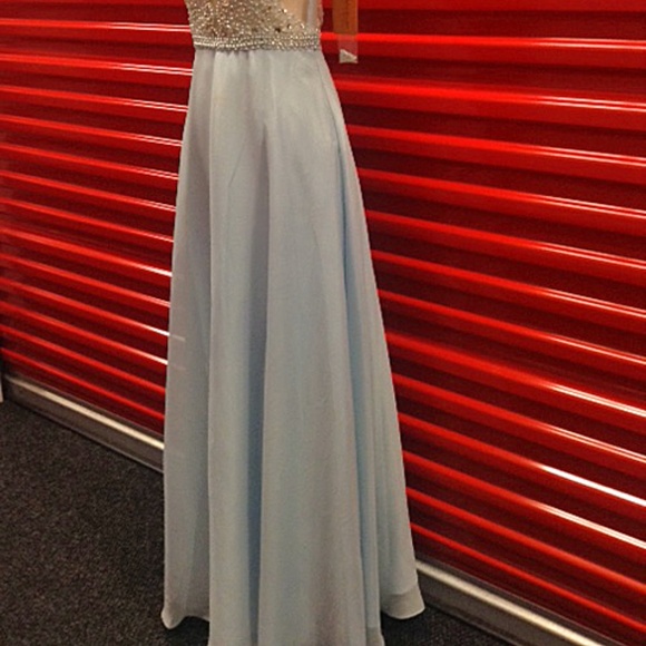 NEW Gown Party Prom Long Evening Dress Blue - Picture 3 of 7
