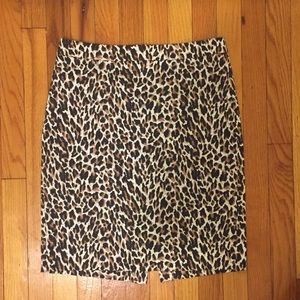J.Crew cheetah print pencil skirt