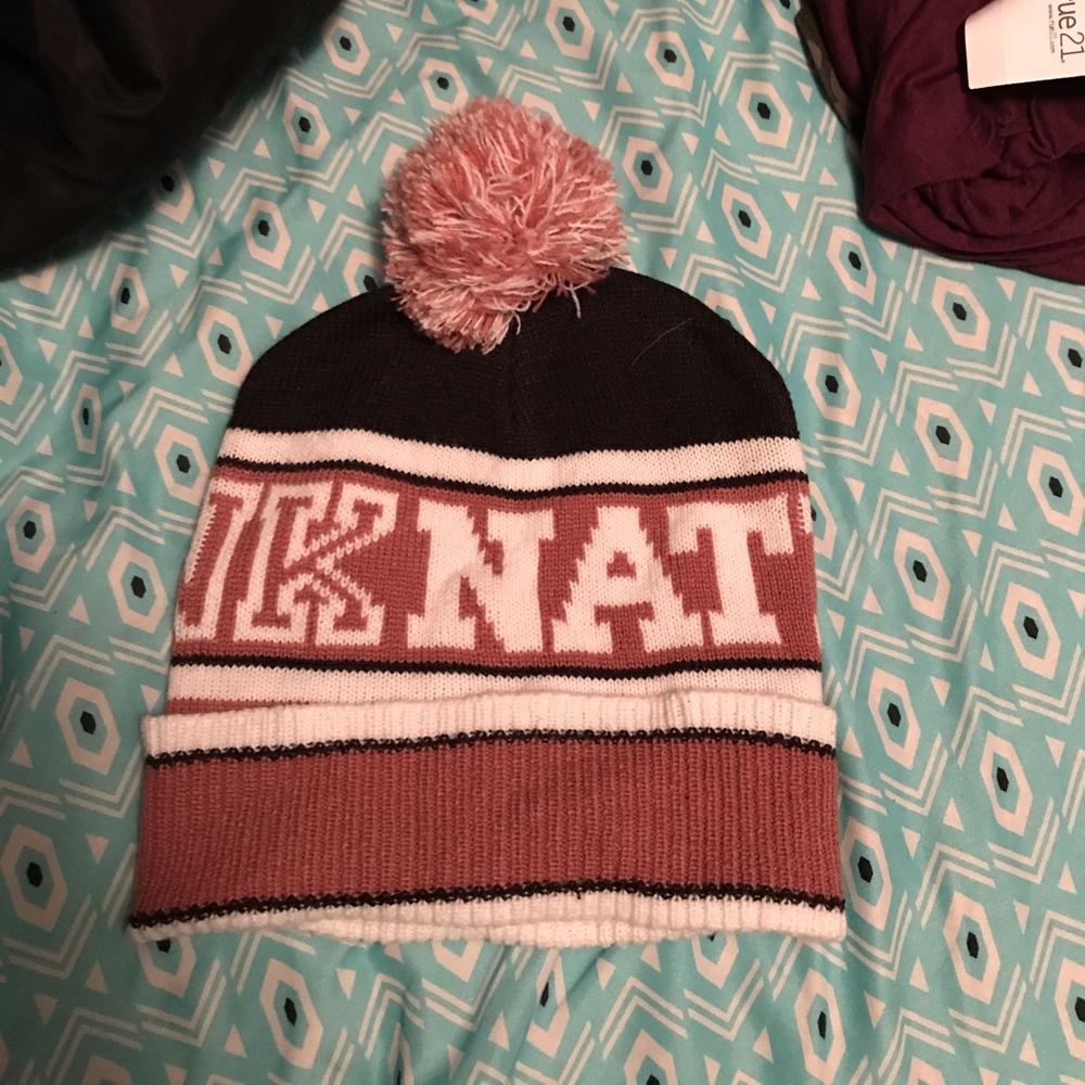 Pink nation beanie