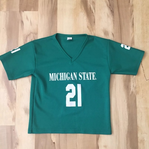 Franklin Tops - Michigan State University Football Jersey Crop Top