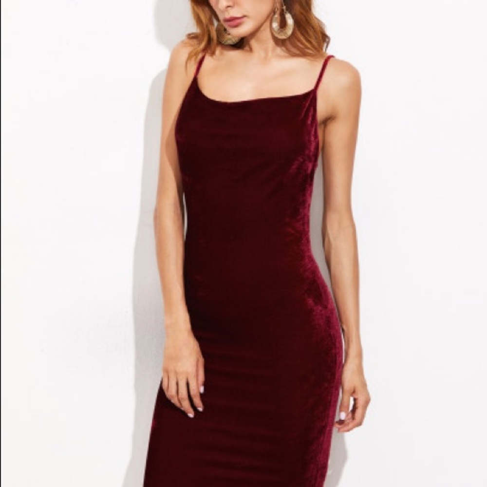 Velvet Spaghetti strap dress - Picture 7 of 7