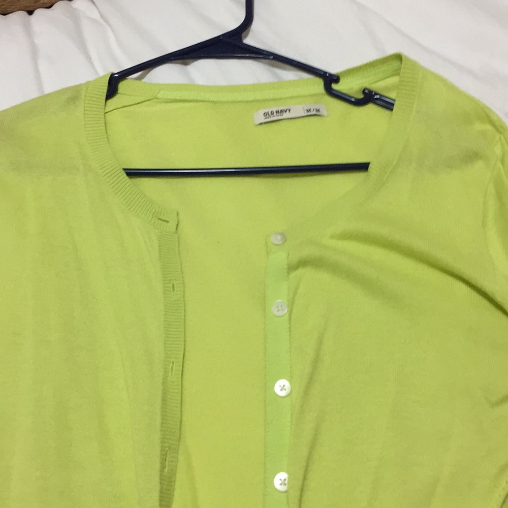 Light green cardigan