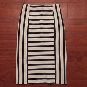 Zara Striped Pencil Skirt