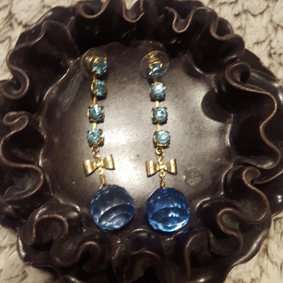 Betsey Johnson Jewelry - Betsey Johnson blue drop earrings