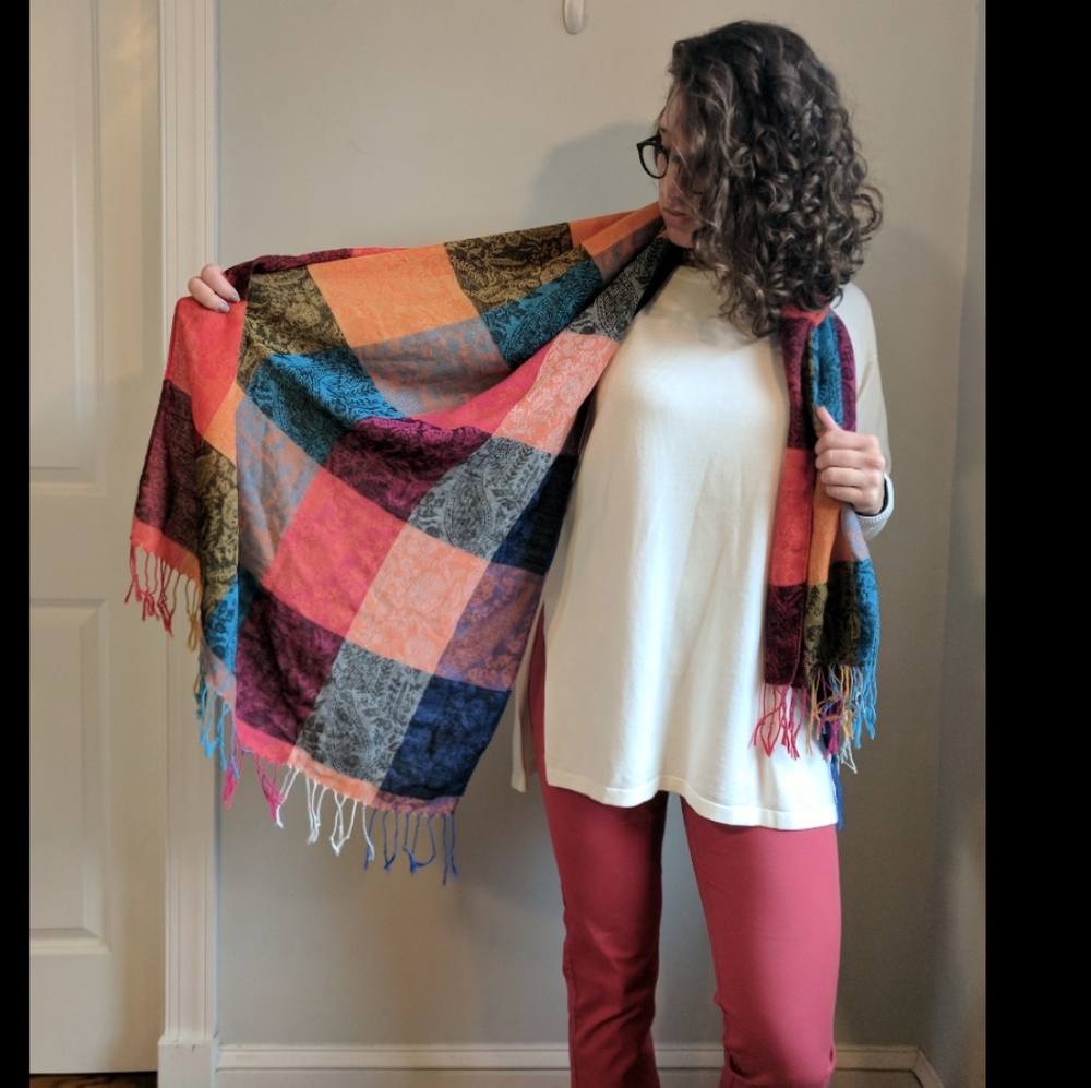 Multicolored Jerusalem Scarf OS