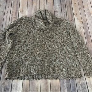 Marbled tan cowl neck sweater