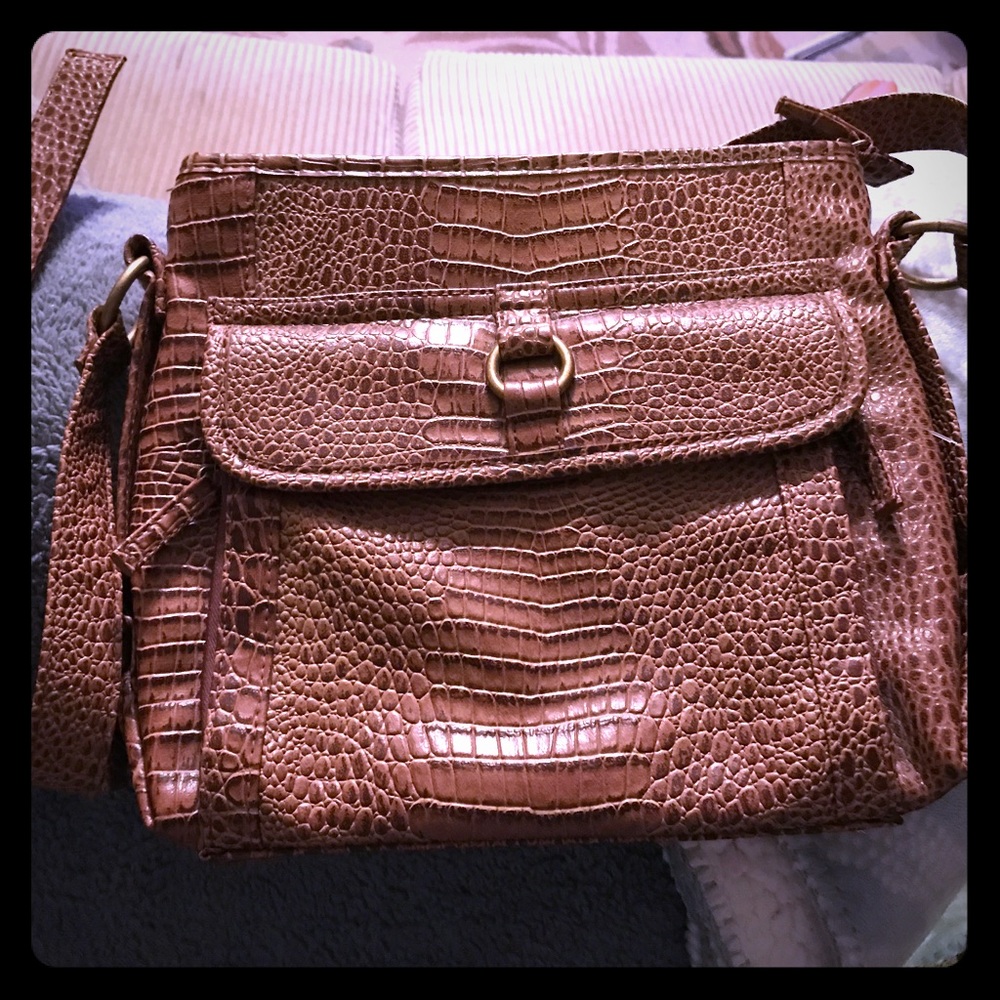 New cold water creek faux alligator bag