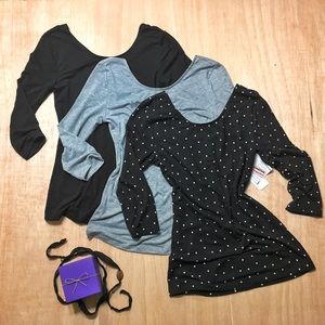 3 Jersey Knit ❄️Layering Tops Tee bundle ❄️ NWT