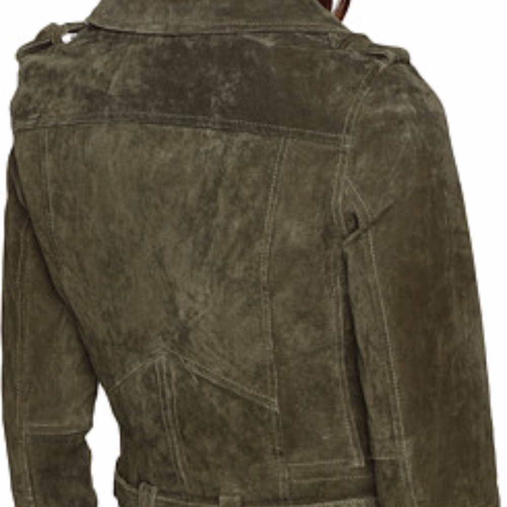 BCBG Generation Zippered Suede Moto Jacket