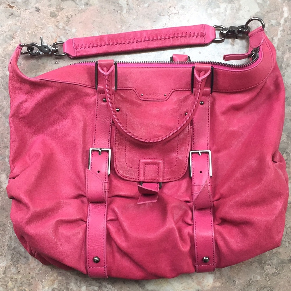 Botkier Sasha mini leather duffel pink