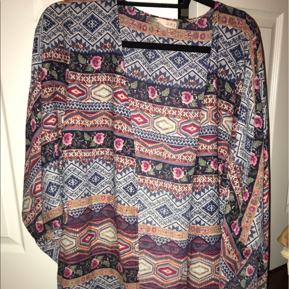 Oversized colorful kimono