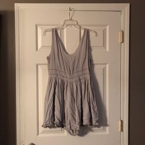 Gray scoop back romper