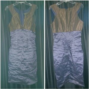 Bronze & Plum Metallic shimmer dress