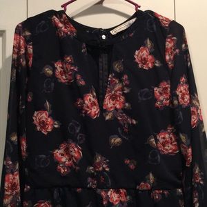 abercrombie & fitch floral romper