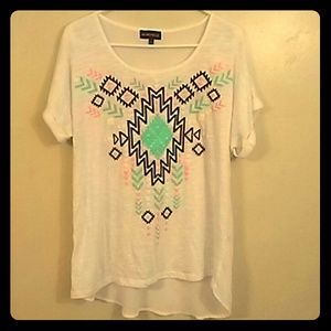 White pattern shirt