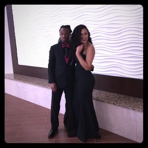 Nicole Bakti black prom dress