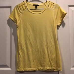 spiked shoulder forever 21 tee