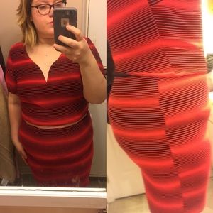 Plus Size Striped Crop Top Fashion to Figure
