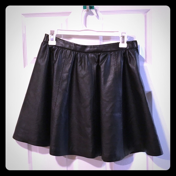 H&M Skirts Leather Skirt Poshmark